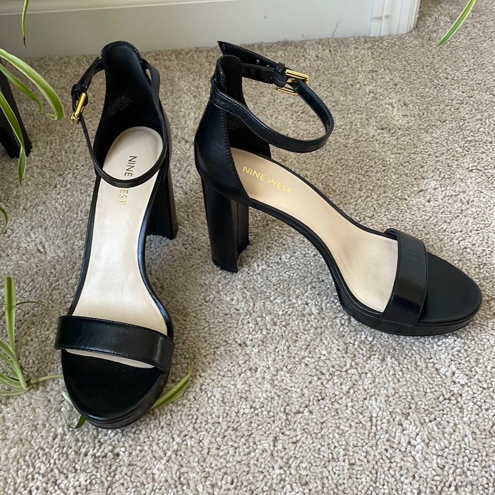 Nine West Platform Open Toe Heels